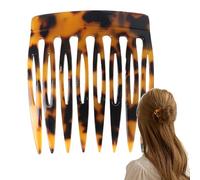 Peines Laterales Franceses - 5.8x6.8cm Peine Cabello Francés | Peine Clip Acrílico - Estampado Leopardo Retro Antifrizz Cuidado Cabello | Accesorio Firme Updo Boda Estilo Diario