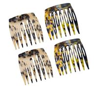 Peines laterales franceses para el cabello, 4 piezas de clip lateral de acetato para cabello grueso y fino rizado, accesorios de peinado para mujeres y niñas