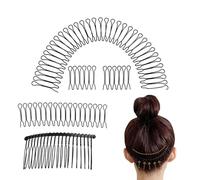 Peines laterales para el pelo con pasador en forma de U, peine curvado ajustable, versátil para el cabello, accesorio decorativo, diseño seguro y, para estilo diario, eventos