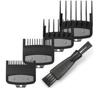 Peines Maquina Cortar Pelo x4 (1.5/3/4.5/6mm) compatible con las Cortadoras Pelo Wahl Set Peine de Peluqueria Profesional Combs Barberia Peluqueria Profesional Accesorios Repuestos + 1x Cepillo