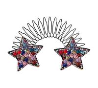 Peines para el cabello con estrella brillante para niños, peine de artefactos para el cabello roto, accesorios profesionales, estilo S, estilo fresco, invisible, horquilla T3F0
