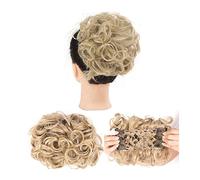 Peines para el cabello con moño desordenado, extensiones de cola de caballo con clip para mujeres, extensiones de moño de pelo rizado desordenado, postizo Updo, moños, cabello fácil de estirar, moño