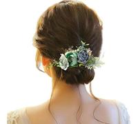 Peines para el pelo de metal con flores, pinzas deslizantes con dientes, lazos florales, horquillas, asas, pinzas para el pelo, abrazaderas, sombreros para mujeres y niñas, diademas para niños (azul,