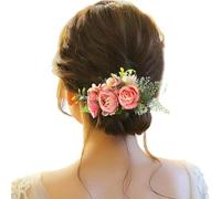 Peines para el pelo de metal con flores, pinzas deslizantes con dientes, lazos florales, horquillas, horquillas, horquillas, pinzas para el pelo, pinzas para el pelo, accesorios para la cabeza para