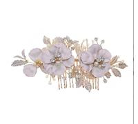 Peines para el Pelo de Novia, Corona de joyería para mujer, peinetas de cristal para el pelo, peineta nupcial con perlas de diamantes de imitación, joyería para el pelo para mujer, boda Boda Fiesta Ve