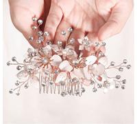 Peines para el Pelo de Novia, Peines Laterales Para El Cabello, Pinzas Para El Cabello De Color Sólido Para Mujer, Peine Con Pinza Para El Cabello, Accesorios Para El Cabello Para Niñas Con Estilo Ant