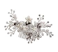 Peines para el Pelo de Novia, Peinetas laterales para el cabello para novia, peineta para el cabello de boda, flores de oro blanco, accesorios para el cabello de perlas, pinzas para el cabello para no