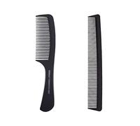 Peines para hombres, 2 piezas, peine de pelo fino, peine de peinado para cabello largo y rizado y liso, cepillo de peluca negro