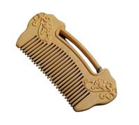 Peines Para Hombres Peine grabado con patrón de bloqueo Ruyi, peine de pelo largo Retro chino, peine portátil for barba Peine Para la Caspa