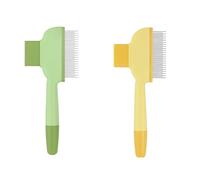 Peines para mascotas VED (2 unidades) y cepillo depilatorio: peine de acero inoxidable para gatos y perros, peine antipulgas para eliminar pelos sueltos, nudos y enredos.