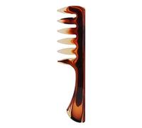 Peines para Peinar Pompadour para Hombres, Peine Profesional con Textura de Dientes Anchos para Peinado hacia Atrás, Peine Retro con Mango para Hombres, Peine con Textura de Forma de Corte de(02)