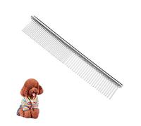 Peines para Perros Gatos, Grooming Peine para Perros, Mascotas Peine 19cm, Peine de Perros de Acero Inoxidable para Eliminar Nudos y Pelos Enredados