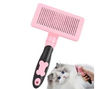 Peines para perros para aseo,Peine de aseo para perros | Cepillo más pulidor autolimpiante para perros y gatos,Peine de masaje para mascotas, cepillo para el cuidado del cabello, elimina nudos, estera