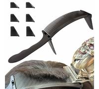 Peines - Peine de dientes - Peine de posicionamiento, incluye 6 soportes para peines | Herramienta para cortar el cabello antiestático resistente al calor de dientes densos para hombres y hacer