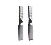 Peines Plegables de Viaje Antiestáticos Dobles para Cabello Largo y Liso | Cinco Unidades Negras, Dientes de Tamaños, Diseño Compacto, Material ABS, para Peinar