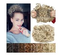 Peines sintéticos para moño desordenado, pieza de pelo para moño, ondulado, rizado, extensión de moño, moño grueso y rizado, postizo con clip en coleteros, extensión de cola de caballo para mujer