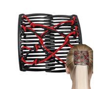 Peineta mágica - Clip vintage elástico doble elástico de 12 cm | Accesorio creativo y flexible para el peinado diario con cola de caballo baja y moño para mujeres y niñas