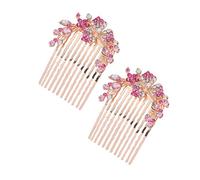 Peineta para el pelo de novia con flores de estrás y cristal, accesorios para el cabello franceses, accesorios para el cabello vintage con flores para mujer, accesorios para el pelo, horquillas para