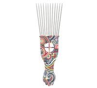 Peineta profesional de acero inoxidable afro para desenredar el pelo rizado (12), #612, 12