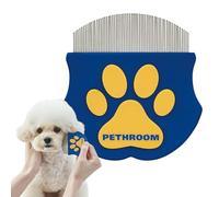 Peineta profesional para mascotas, removedor de manchas de lágrimas de acero inoxidable para gatos y perros, herramienta de aseo suave de cabeza redonda, compacto y portátil para eliminar la suciedad