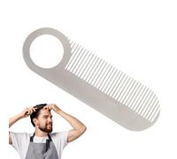 Peinetas de metal para barba - Peine de viaje de bolsillo | Peine de bigote de acero inoxidable, peine de dientes finos, peine de viaje portátil para el cuidado de la barba y el bigote