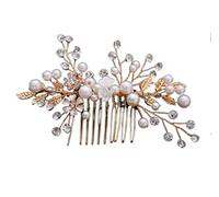 Peinetas Para El Pelo Peine lateral de cristal para novia, peine para el pelo de boda, flor de cristal, peine lateral para el pelo de boda para novias, boda Accesorios Pelo Mujer