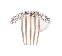 Peinetas Para El Pelo Peine Lateral Para El Cabello De Aleación, Joyería Nupcial, Peine Para El Cabello, Peine Para El Cabello De Boda, Perla De Cristal Accesorios Pelo Mujer(A)