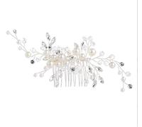 Peinetas Para El Pelo Peine para el cabello, peine de inserción, flor esmaltada, horquilla, accesorios para el cabello de novia, peine lateral para el cabello, piezas de cabeza de perla Accesorios Pel