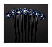 Peinetas Para El Pelo Peines laterales para el cabello, peines para el cabello con flores de diamantes de imitación, peine con pinza para el cabello para mujeres, accesorios antideslizantes para el ca