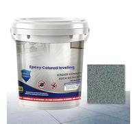 Peinture Sol Époxy - Revêtement Autonivelant | Effet Marbre Haute Brillance, Antidérapant Résistant Usure, Fausse Imitation Pierre, Sable Coloré, Pour Atelier, Garage Domicile, Dalle Béton Ciment Int