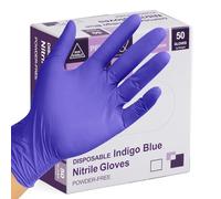 PEIPU Guantes de nitrilo, guantes de limpieza desechables, sin polvo, sin látex, uso de manipulación de alimentos, guantes protectores no estériles de un solo uso para, limpiar y más. (50, Talla XL)