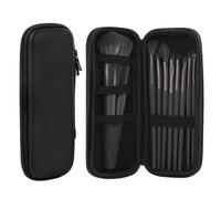 peiqiup EVA Rígida Estuche Escolar,Estuche de Lona con Cremallera de Gran Capacidad para Adultos, niñas y niños, Negro