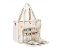 Peirich Kit de bordado bolsa de almacenamiento, bolsa de almacenamiento para suministros de bordado y bolsa de transporte para artículos de bordado (solo bolsillo) para principiantes, adultos