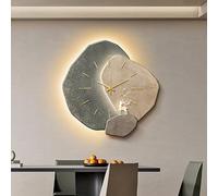 PEIVYRBCGA Reloj 3D LED Porcelana Cristal sin Marco 3 Tam 40 60cm | Reloj LED con Retroiluminación para Salón(B,50x50cm/19.7x19.7in)