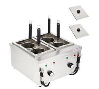 PEIXEN Máquina para Hacer Pasta eléctrica, cuece Pasta de Acero Inoxidable, 9 L, 30-100 °C con 2/4/6 cestas coladoras, para cocinar Pasta, Espaguetis, albóndigas, etc. M