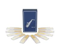 PEIXEN profesionale Accesorios para saxofón 10 Unids/Set Caja Azul 2,5 Soprano/Alto/Tenor B Cañas De Saxofón Plano Accesorios De Viento De Madera (Color : Soprano)