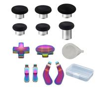 Peixiong Juego de componentes de los mandos 13 en 1 para Xbox Elite Series 2 Core Controllers con 6 joysticks metálicos y herramientas, 2 D-Pads, 4 paletas para Xbox Elite Series 2 (coloreado)