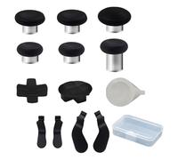 Peixiong Juego de componentes de los mandos 13 en 1 para Xbox Elite Series 2 Core Controllers con 6 joysticks metálicos y herramientas, 2 D-Pads, 4 paletas para Xbox Elite Series 2 (negro)