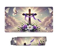 peiyeety Alfombrilla de ratón Grande para Juegos He Has Risen (30 x 16), para Teclado y ratón, Impermeable, Base de Goma Antideslizante y Bordes cosidos.