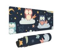 peiyeety Alfombrilla de ratón Grande para Videojuegos con diseño de búho durmiendo, Impermeable, Antideslizante, para Escritorio de Oficina y portátil, 30 x 80 cm