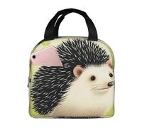 peiyeety Bolsa de almuerzo con diseño de erizo, a prueba de fugas, térmica, ideal para picnic y viajes.