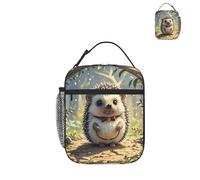 peiyeety Bolsa de almuerzo con diseño de erizo, a prueba de fugas, térmica, ideal para picnic y viajes.