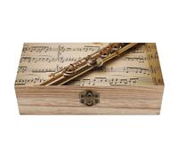 peiyeety Caja de almacenamiento retro de madera maciza, cajas decorativas de madera para música, contenedores de almacenamiento para joyería y manualidades.