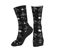 peiyeety Calcetines con estampado de formas matemáticas para mujeres y hombres, divertidos y novedosos, únicos para niñas y niños.