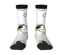 peiyeety Calcetines de tubo a media pantorrilla con estampado 3D de gafas de sol de pato, suaves y transpirables, para hombre y mujer, color blanco.