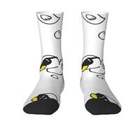 peiyeety Calcetines de tubo a media pantorrilla con estampado 3D de gafas de sol de pato, suaves y transpirables, para hombre y mujer, color blanco.