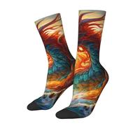 peiyeety Calcetines deportivos casuales con diseño de dragón de China para mujer y hombre