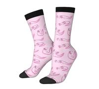 peiyeety Calcetines deportivos casuales con diseño de dragón verde rosa para mujer y hombre