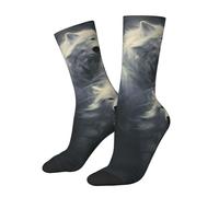 peiyeety Calcetines deportivos casuales y locos con diseño de lobo para mujeres y hombres