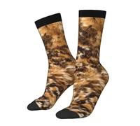 peiyeety Calcetines divertidos con estampado de piel de vaca estilo country western para hombre y mujer - Unisex
